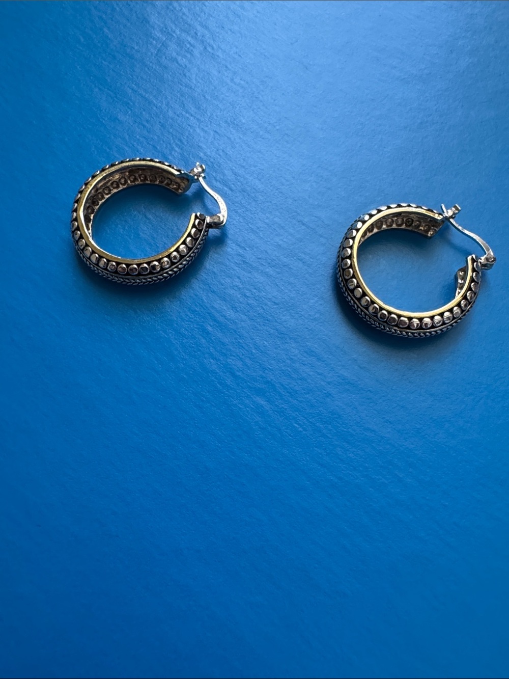 Brighton Two-Tone Hoop Earrings in Gold and Silver